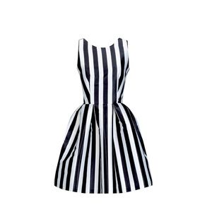 Hefty Black and White Stripped Cocktail dress